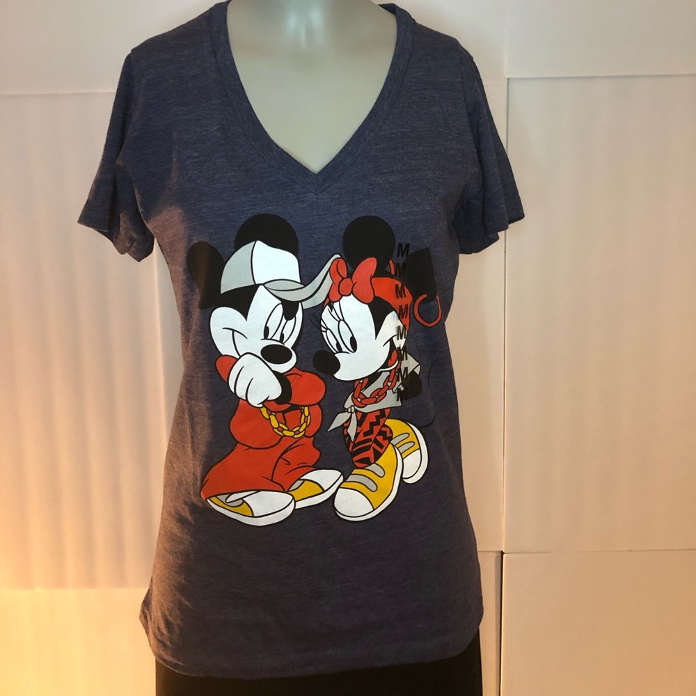 Mickey & Mini Mouse T-Shirt hip hop theme Sz M